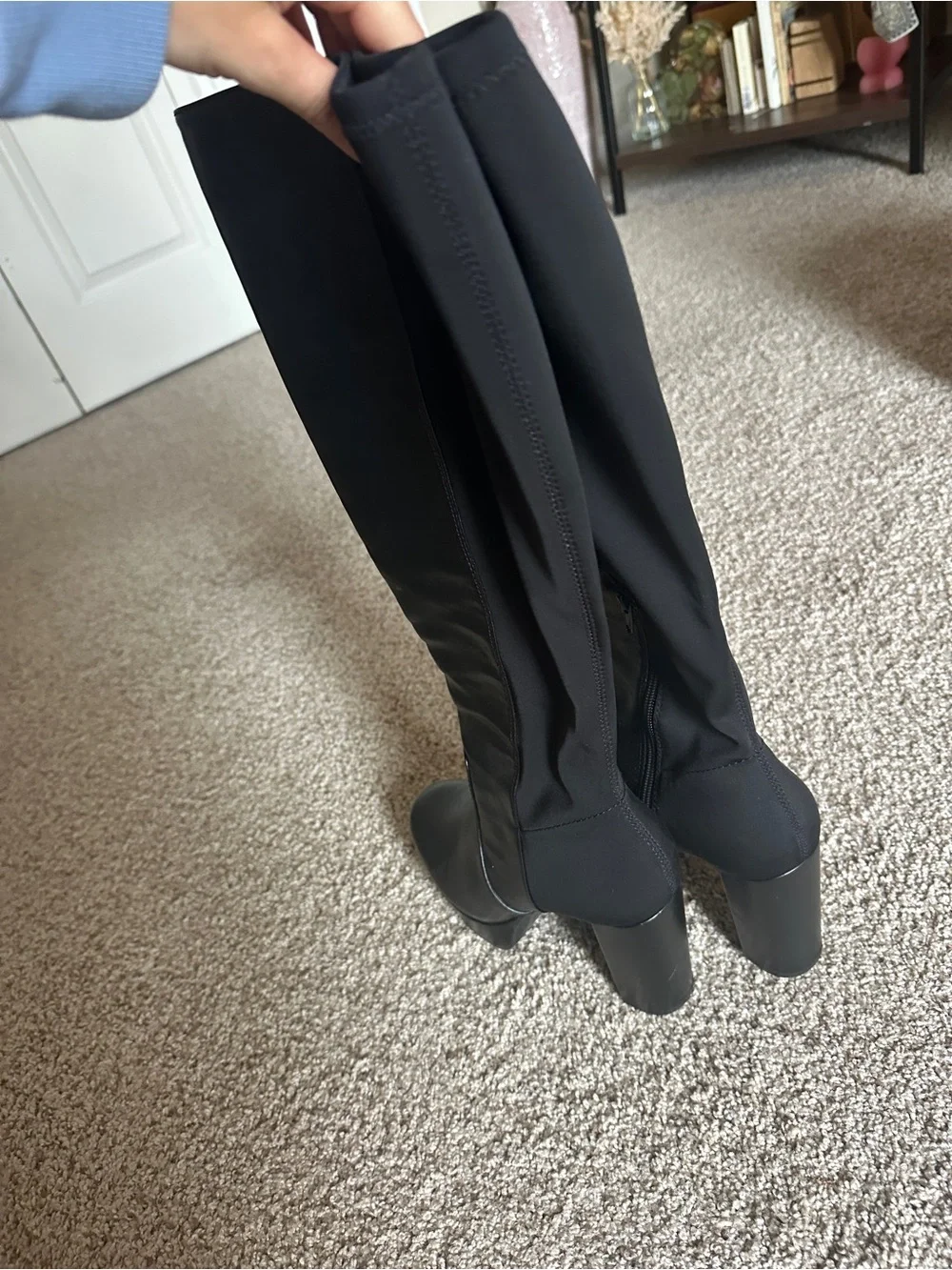 Women's Black Knee-High Platform Boots